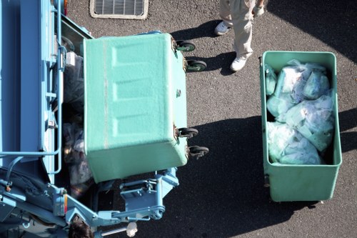 Sorted items ready for donation and recycling