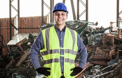 Team managing garden waste responsibly